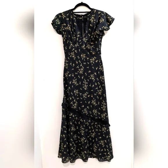 Forever New midi maxi black floral evening dress - Picture 2 of 7